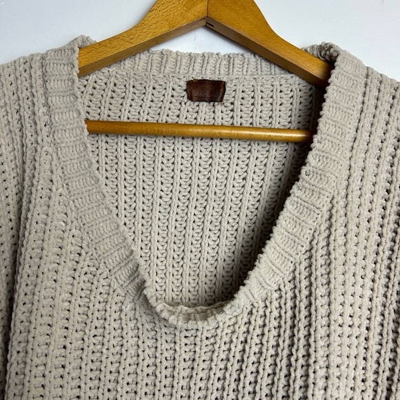 Pool Oversized Size Xl Knitted Top pullover Sweater Minimalist Brown Womens - Picture 6 of 15